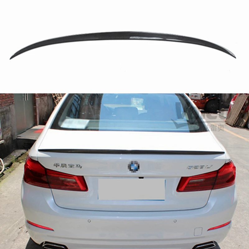 

For BMW 5 Series G30 G38&M5 F90 M5 Style Carbon fiber Rear Spoiler Trunk wing 2016-2023 FRP Gloss black Forged carbon