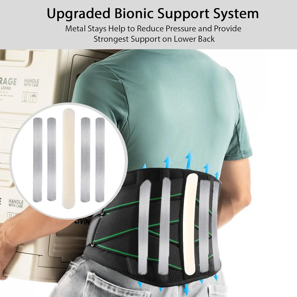 Adjustable Lumbar Support Belt – Lower Back Pain Relief For Sciatica, Herniated Disc & More-783138