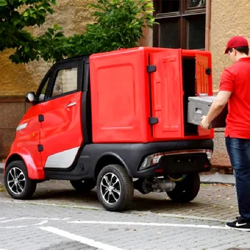 Chinese Outdoor Mobile Electric Van Pickup Four Wheel Home Use Cart Mini 2 Seats Electric Truck