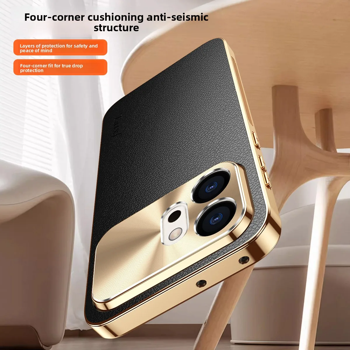 Luxury Anti-Stain Electroplated Lens Case - Shockproof Bumper Full Cover