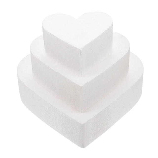 Heart Shaped Styrofoam Cake Dummy Various Sizes