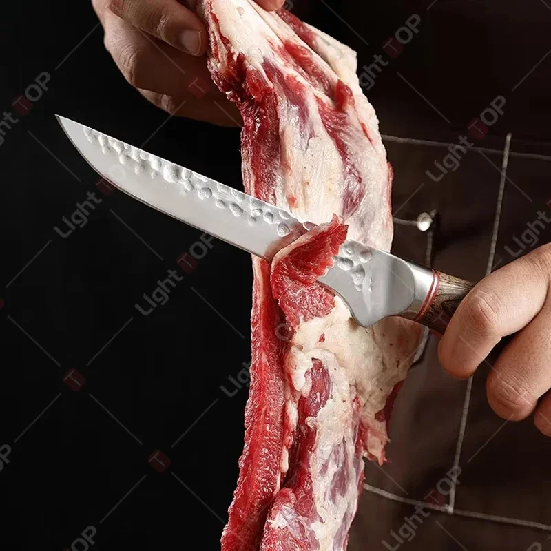 Kitchen Knife Professional Kitchen Boning Knife Meat Cleaver Knife Forged Hammer Knives BBQ Butcher Stainless Steel Slicing Chef Knives