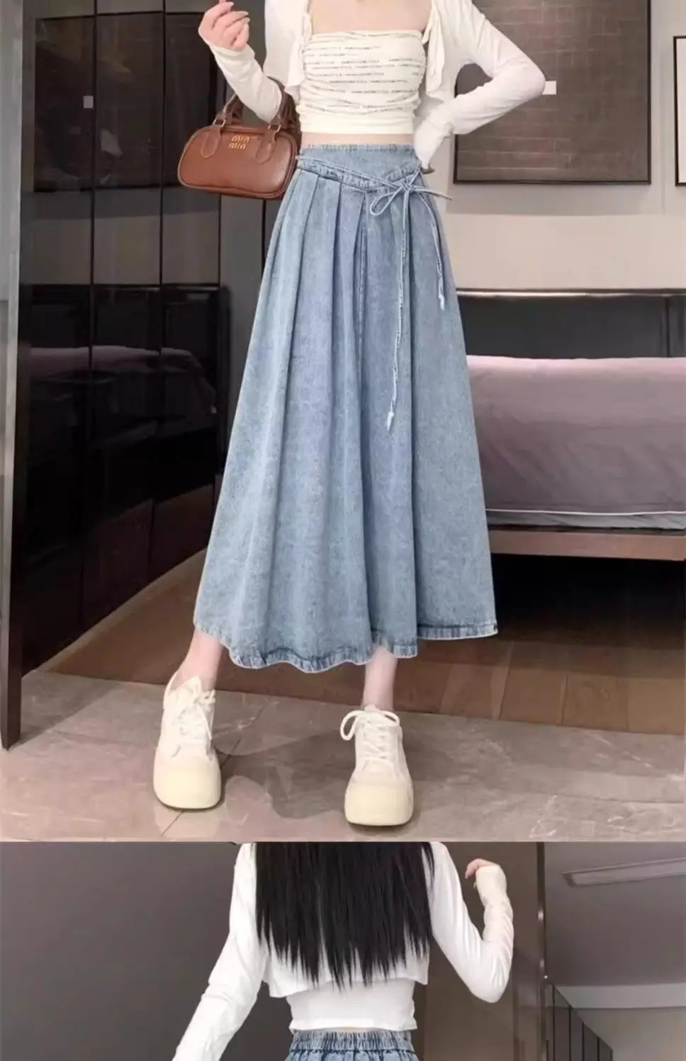 Denim skirt view 7