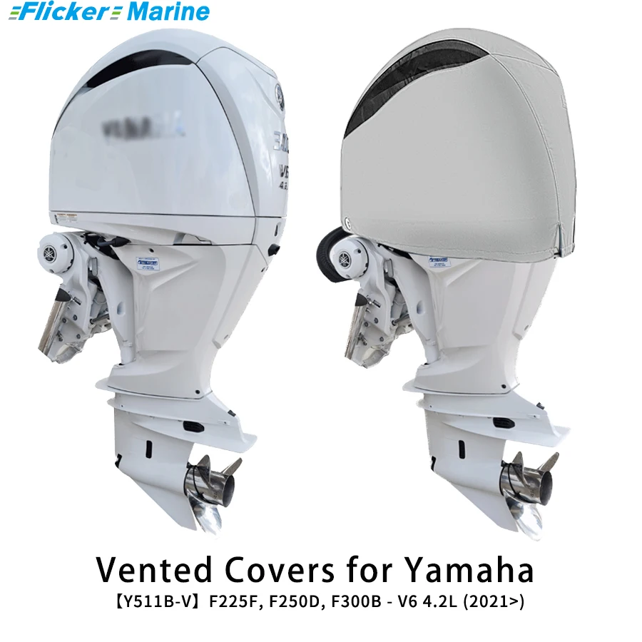 Flickermarine Ventilation Cover for Yamaha 300hp Outboard EnginesF225F,F250D,F300B-V6 4.2L()