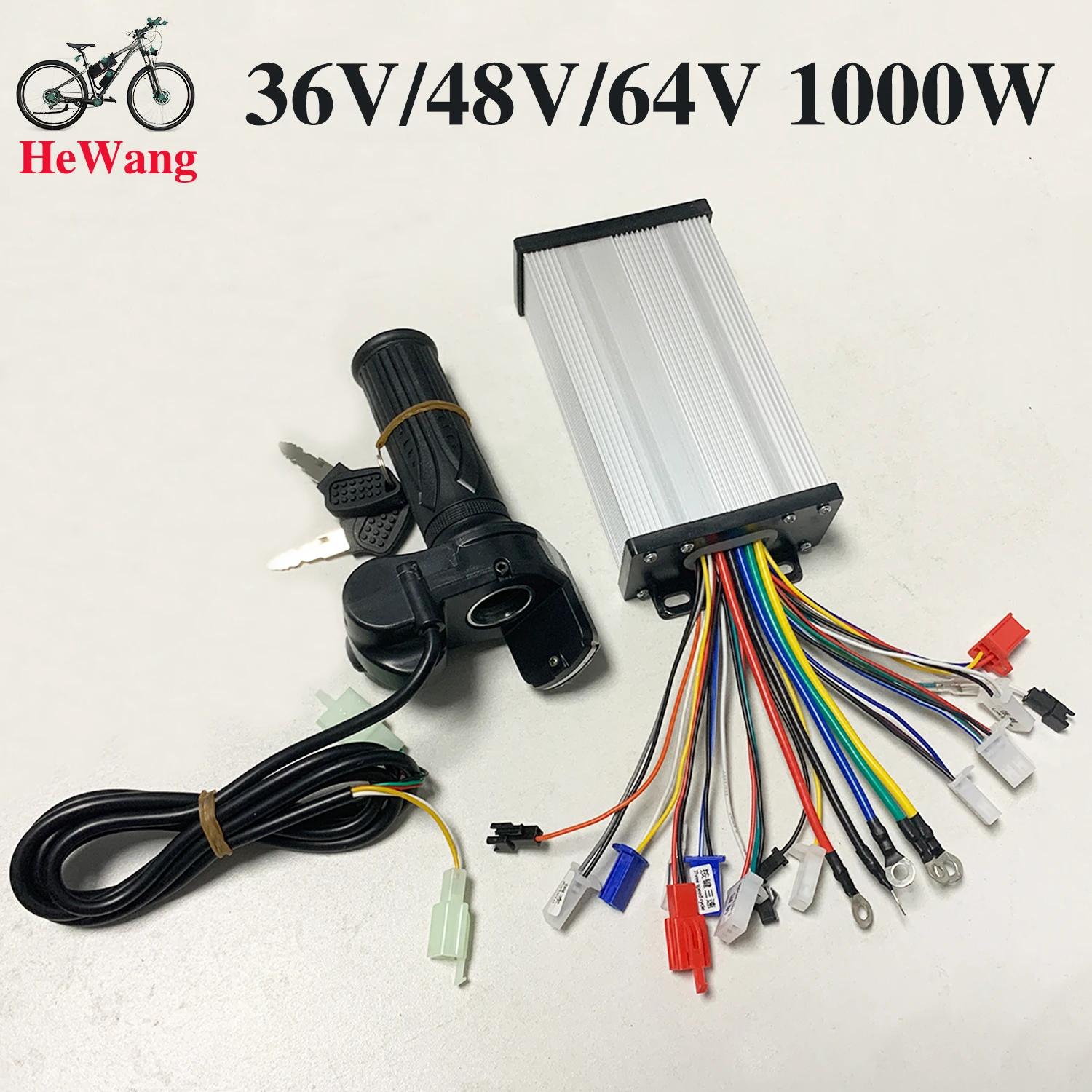 36V-64V 1500W Sine wave Brushless motor controller with Lock LED display battery