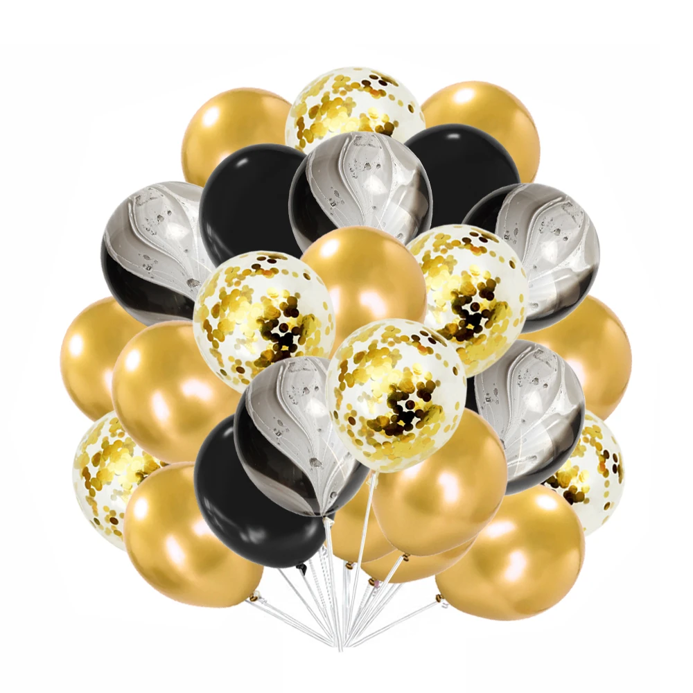 30 teile/satz 10 Zoll Mix Roségold Konfetti Latex Luftballons für Geburtstags feier Dekoration Hochzeit Baby party blau rosa Achat Ballon – Detail 9