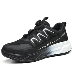 Men's Steel Toe Anti - Puncture Safety Sneakers - Durable Construction and Hiking Footwear - 45 (Black)