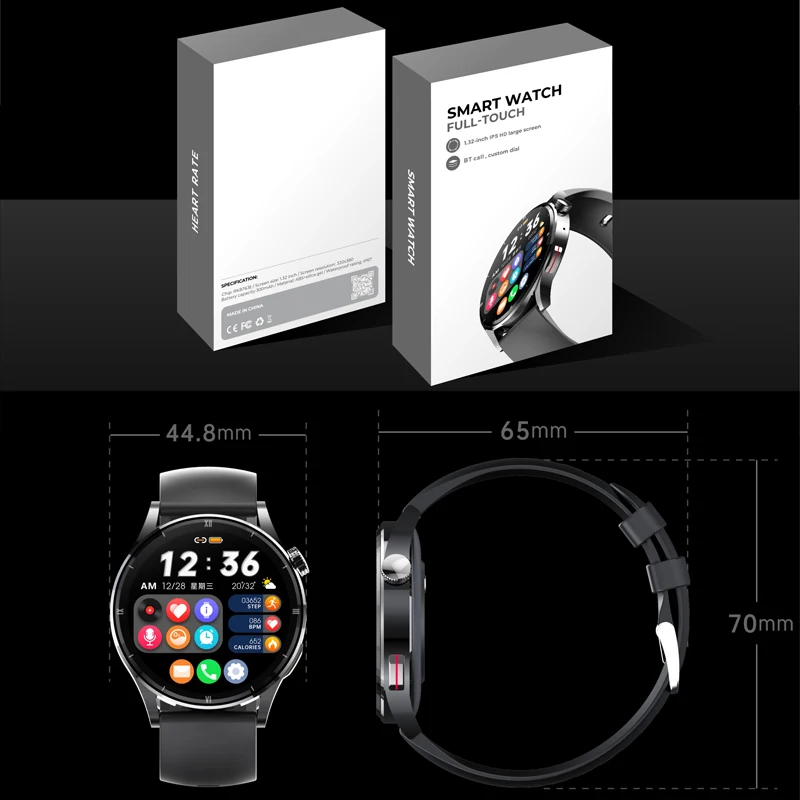 LIGE AMOLED HD ũ Ʈ ġ,   ƮϽ ð, IP67  , ȵ̵ IOS Ʈ ġ, 