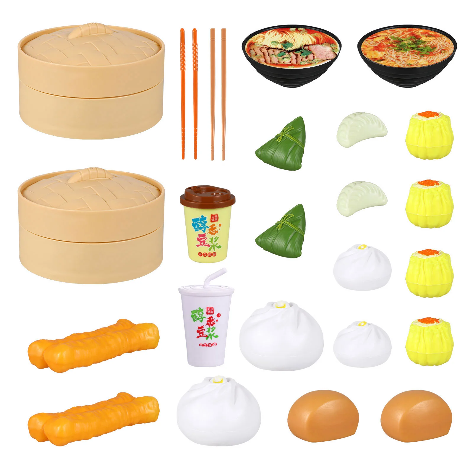 

Simulation Food Kitchen Toy Kids Pretend Play Cooking Toys Chinese Breakfast Steamed Toy Children Gifts Random Style