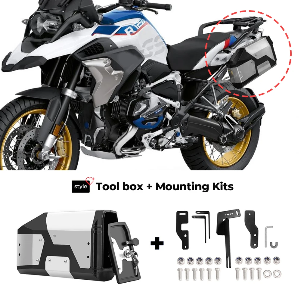 New Arrival! Tool Box For Bmw R1250gs R1200gs Lc  Adv Adventure 2002 2008  2018 For Bmw R 1200 Gs Left Side Bracket Aluminum Box - Covers  Ornamental  Mouldings - AliExpress