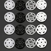 50set 7-21mm Black/White/Clear Plastic Round Snap Buttons Baby Doll Clothes Fasteners DIY Sewing Crafts Scrapbooking Accessories 1