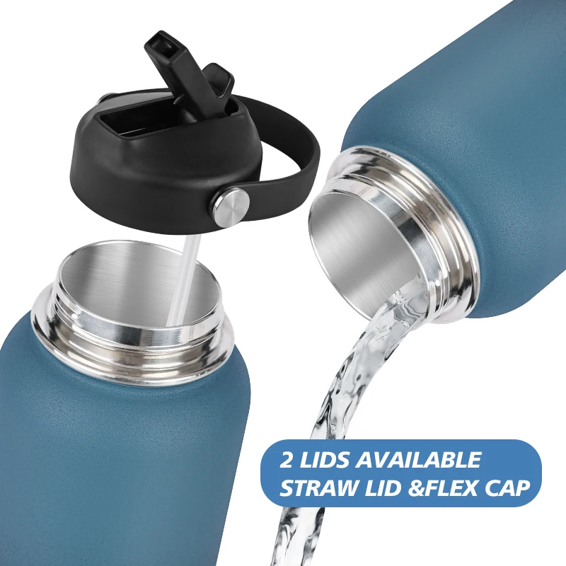 Wide Mouth Insulated Water Bottle w/ Flex Cap