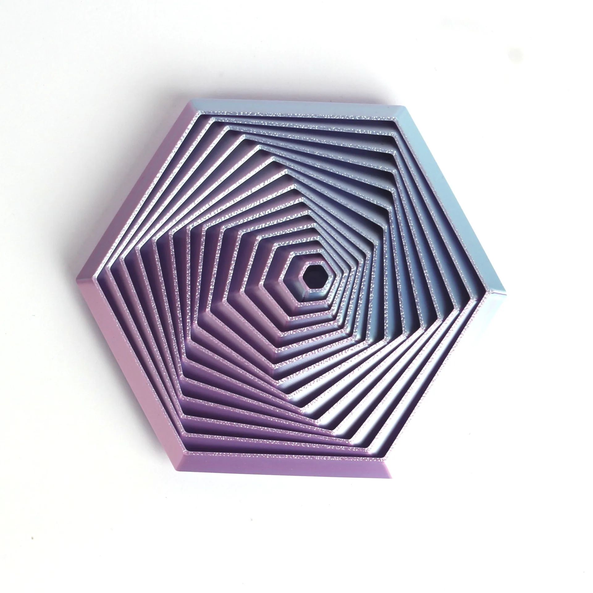 Set 3 Giocattoli Antistress Fractal Fidget Hexagon 3D – Spirale Colorata Stampata In 3D Per Alleviare Ansia E Stress, Regalo Perfetto Per Bambini E Adulti