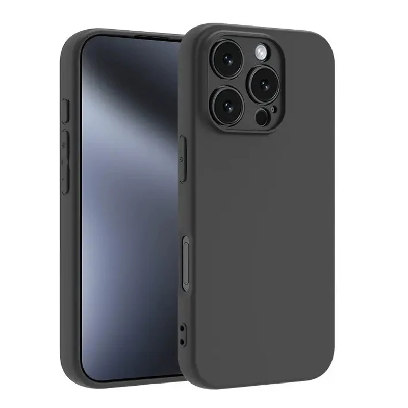เคสซิลิโคนดำนุ่ม iPhone 11-16 Pro Max
