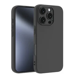 Premium Black Silicone Matte Phone Case - Elegant Soft Back Cover for iPhone X or Xs (Black Soft Case)