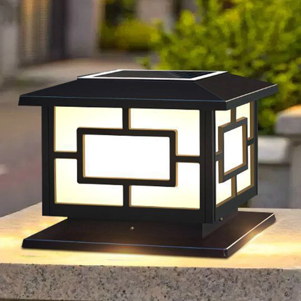 Description Picture 6 of itemSolar Light Outdoor IP65 Solar Post Light Villa Column Lamp Fence Gate Pillar Head LED Lamp For House Gate Patio Garden