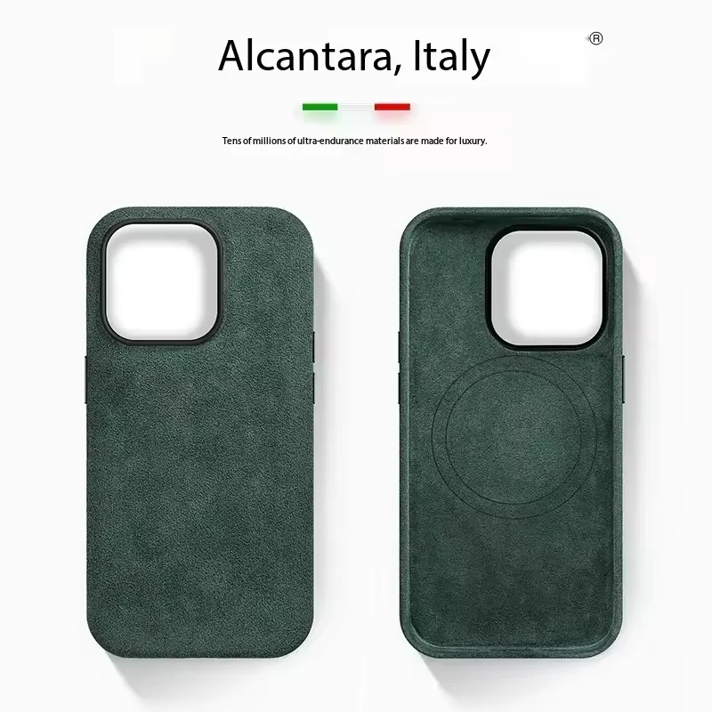 Luxury Suede Leather Magnetic Phone Case for iPhone