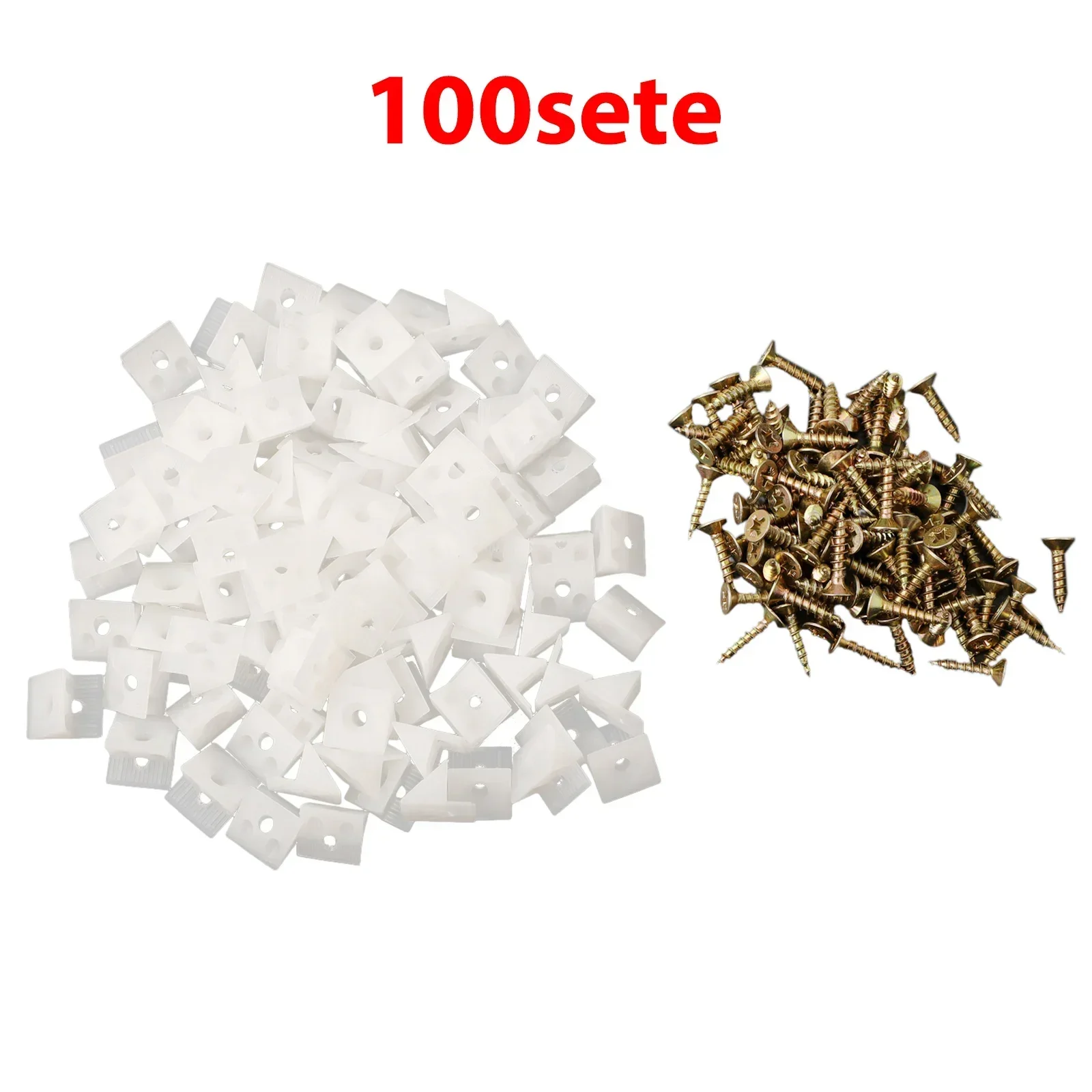 Home Furniture Repair Wedges Corner Bracket Chest Drawer Bottom Sagging Repairing Kit Fix Mend Mending Hardware 100 Set