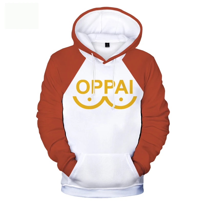 

2023 New Anime Hoodies Unisex One Punch Man Saitama OPPAI Harajuku Streewear Wear Cosplay Costume Color Matching Oversized Coat