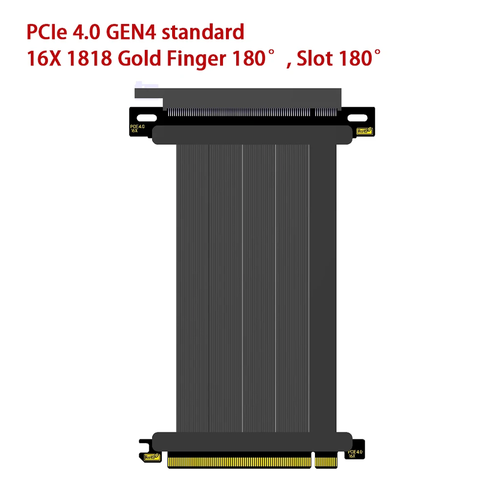Cabo de Extensão para Placa Gráfica Pcie 4.0 16x Placa Vertical para 30 40 Placas Gráficas Série Completa Velocidade Máxima Novo 2024 - Imagem 4