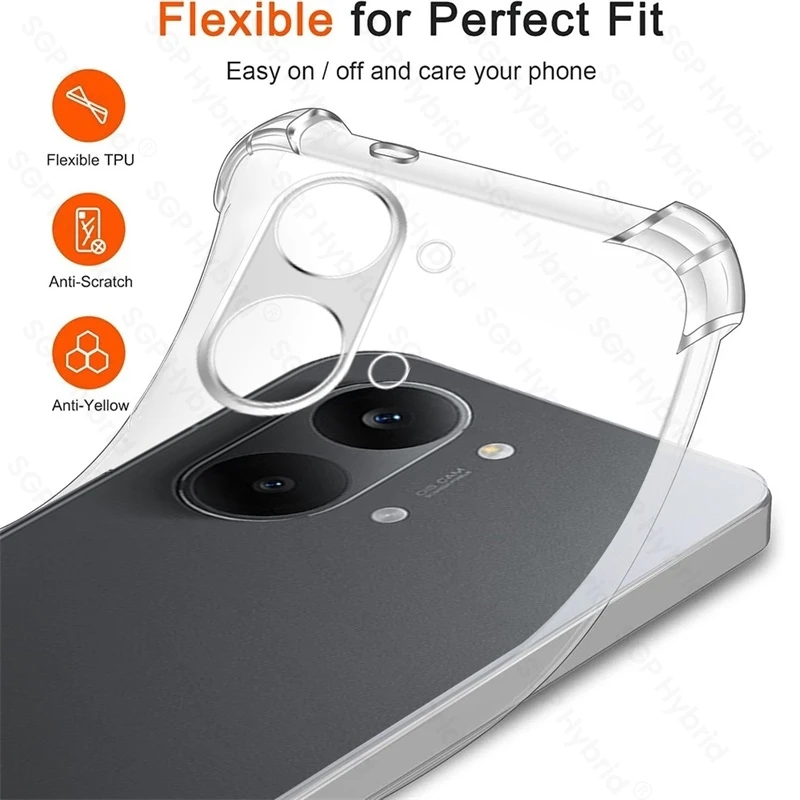 Shockproof Transparent Soft Silicone Case - Ultra-Thin Clear Protective Cover