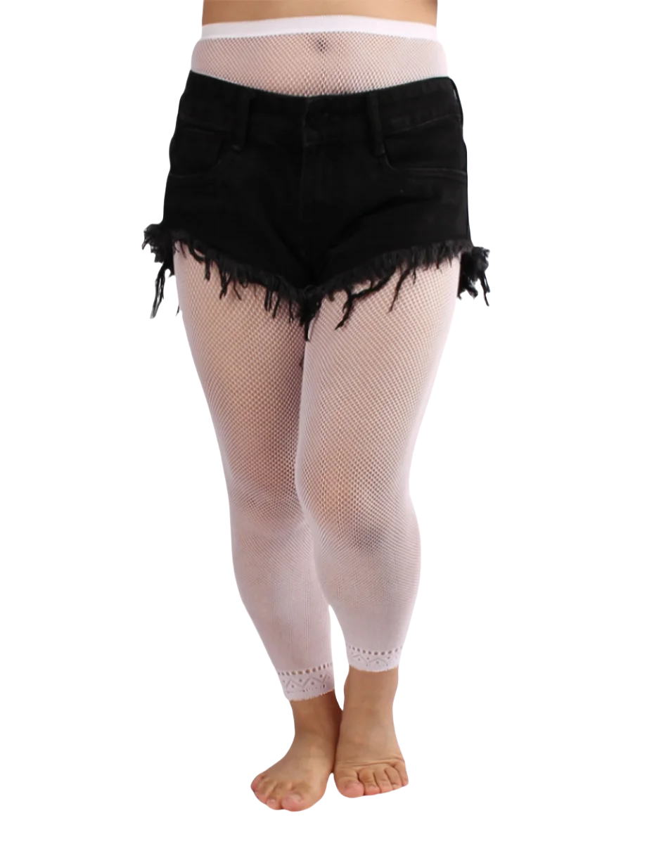 Fußlose Netz-Knöchelstrumpfhose für Damen, Übergröße, hohe Taille, hohe Dehnbarkeit, große Netz-Leggings, Strümpfe können 100 kg tragen – Detail 11