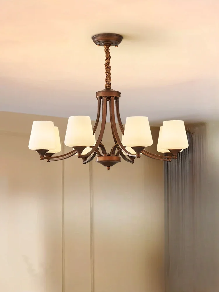 

American Ceiling Living Room Chandelier Country Modern Minimalist Nanyang Retro Bedroom Dining Room Lamps