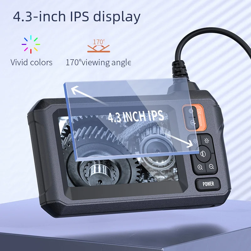 4.3IPS Screen, Industrial Endoscope, IP67 Waterproof LED Camera HD1080P Pipe, Sewer Car Inspection, Endoscope 2