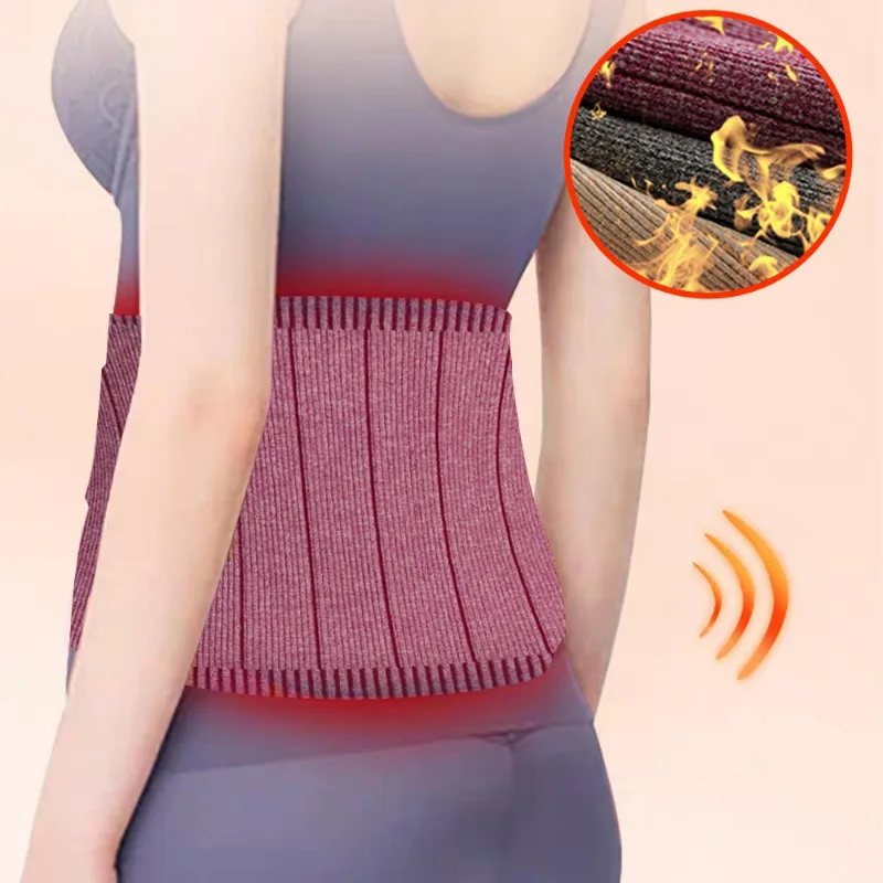 Waist Trainer Corset Women Elastic Lower Back Belly Waist Warmer Band Binder Kidney Protector Wrap Winter Elder Back Pain Relief Lumbar Support Belt