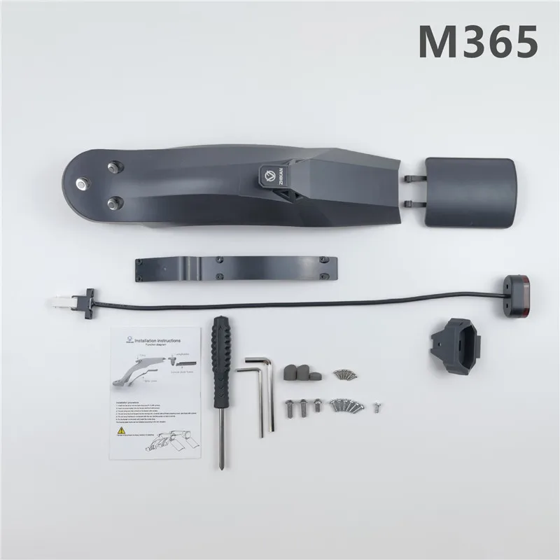 Electric Scooter Rear Fender M365 Mudguard With Taillight Kit For Xiaomi M365/Pro/Pro2 Electric Scooter Tail Fender Accessory