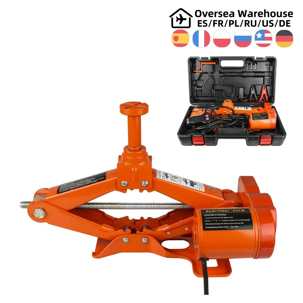 Draagbare Dc 12V Auto Jack 3Ton Elektrische Jack Auto Lift Schaar