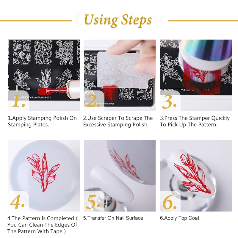 BORN PRETTY 10ml Stamping Mixing Oil Painting Gel Stamping Polish Powder Mixing And Apply Nail Powder Stamping Plate 4