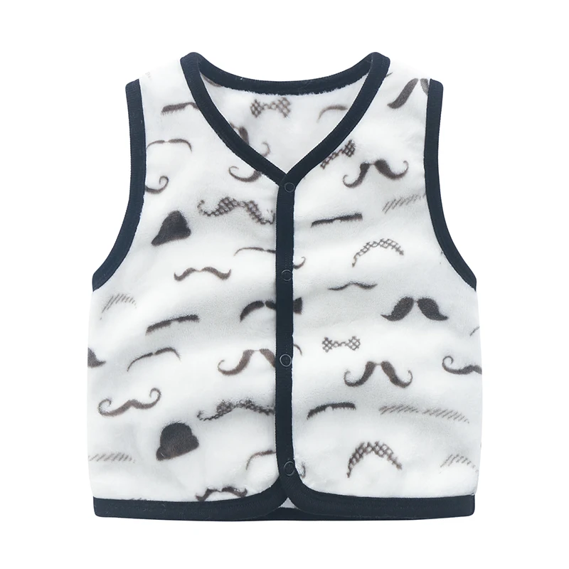 Children's Velvet Vest Autumn and Winter Baby Warm Vest Baby Cardigan Boys and Girls Thickeneded Outer Top
