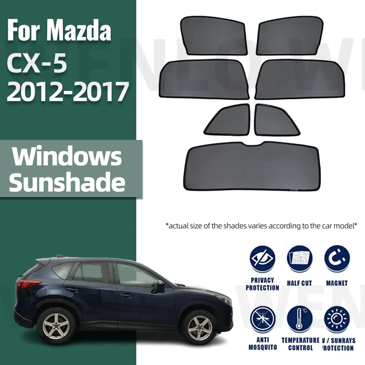 Yousme Ea Window Louve Windshield Sunshade Cove
