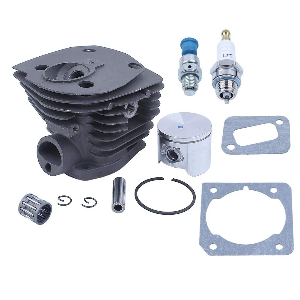 44mm Cylinder Piston Kit for Husqvarna 350 351 Air Fuel Filter Line Decompression Valve Chainsaw Replace Spare Part 2