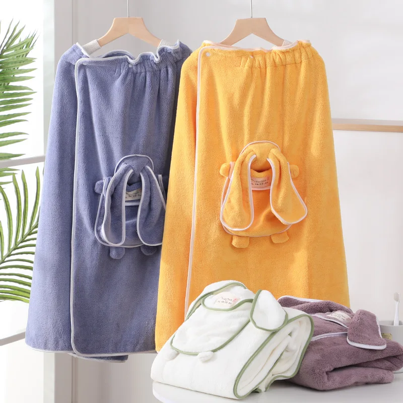 New Microfiber Soft Bath Towel Fashion Women Wearable Beach Bathroom Spa Bathrobes Wash Beach Dresses 140*70cm