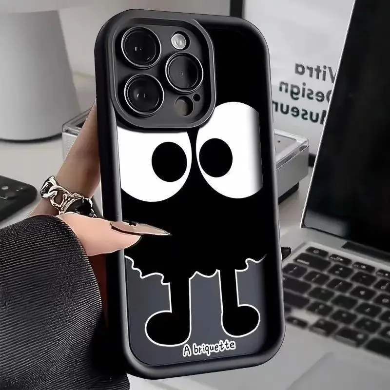 Big Eye Eggette Soft Silicone Phone Case for iPhone 15 14 Pro Max 11 12 13 Pro Max Mini XS X XR 7 8 14 15 Plus SE 2020 Cover