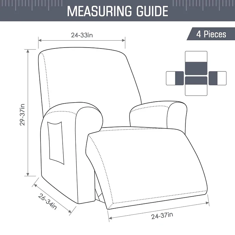 Single Seat Anti Slip Recliner Sofa Covers Velvet Stretch Reclining Couch Slipcovers Furniture Anti Cat Scratch Recliner Chair P 2