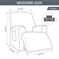 Single Seat Anti Slip Recliner Sofa Covers Velvet Stretch Reclining Couch Slipcovers Furniture Anti Cat Scratch Recliner Chair P 2