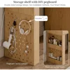 Makeup Vanity with Large Mirror, Light, and Charging Station, Modern Corner Makeup Vanity with 8 Storage Drawers and 8 Shelves 5