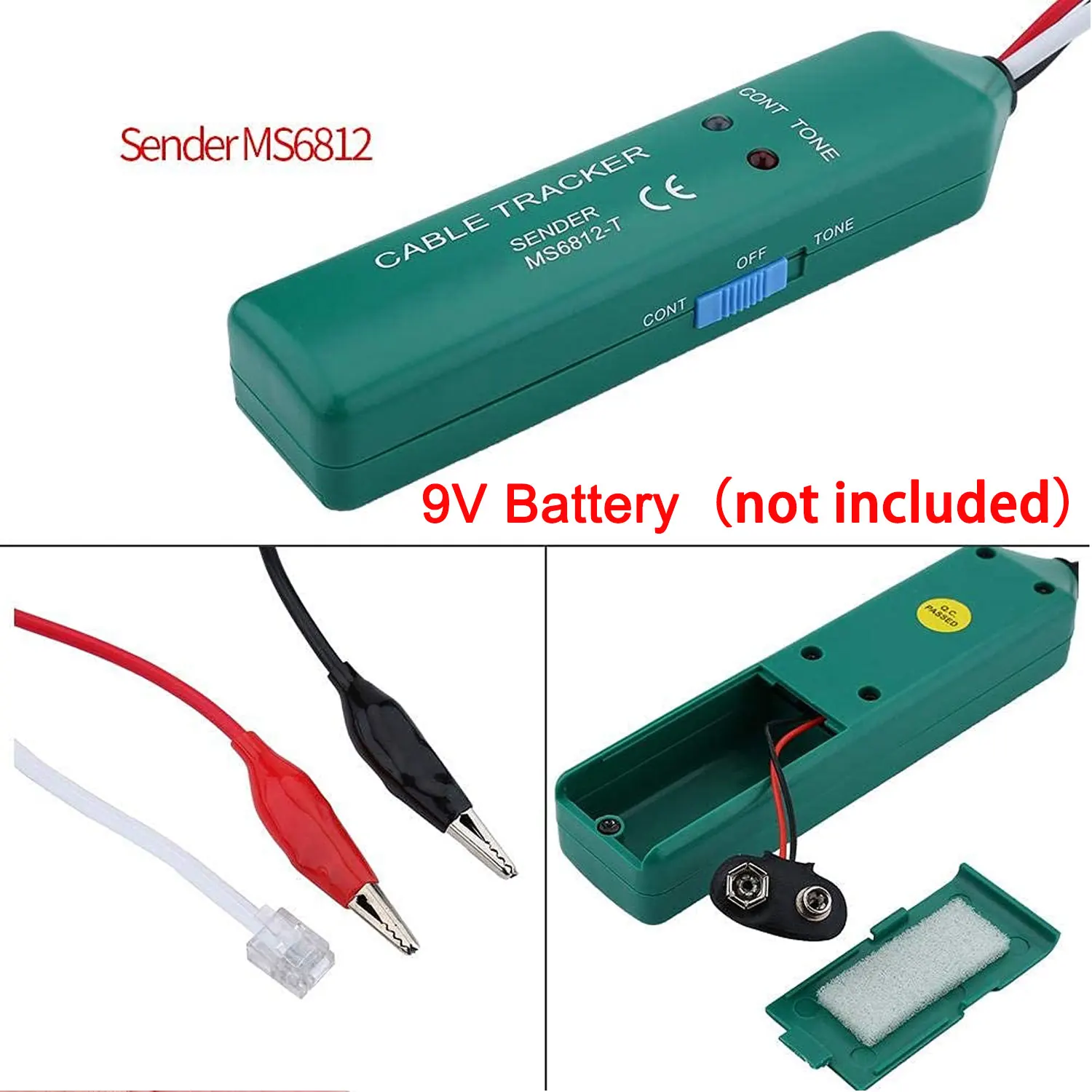 MS6812 Telephone Phone Wire Network Cable Tester Line Cable for Installing Debugging Maintaining Telephone Line 6