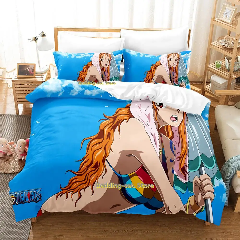 New Nami Bedding Set Single Twin Full Queen King Size Bed Set Adult Kid Bedroom Duvetcover Sets 3D Print Anime Bed Sheet Set 2
