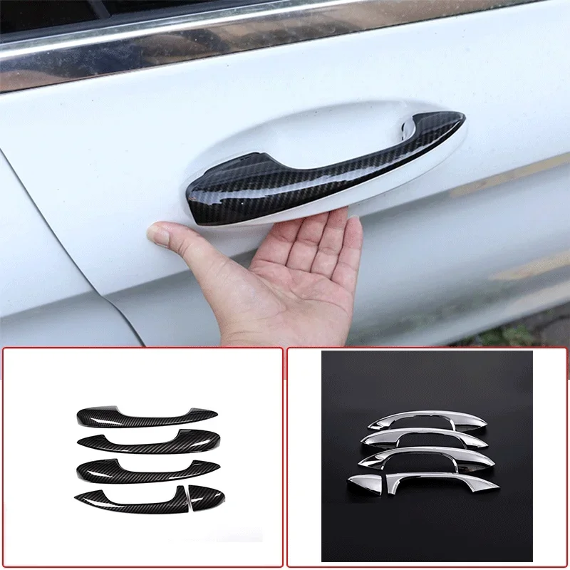 

For 2015-2019 Mercedes-Benz E Class W213 GLC X253 C Class W205 ABS Carbon Fiber Car Styling Car Door Handle Trim Accessories
