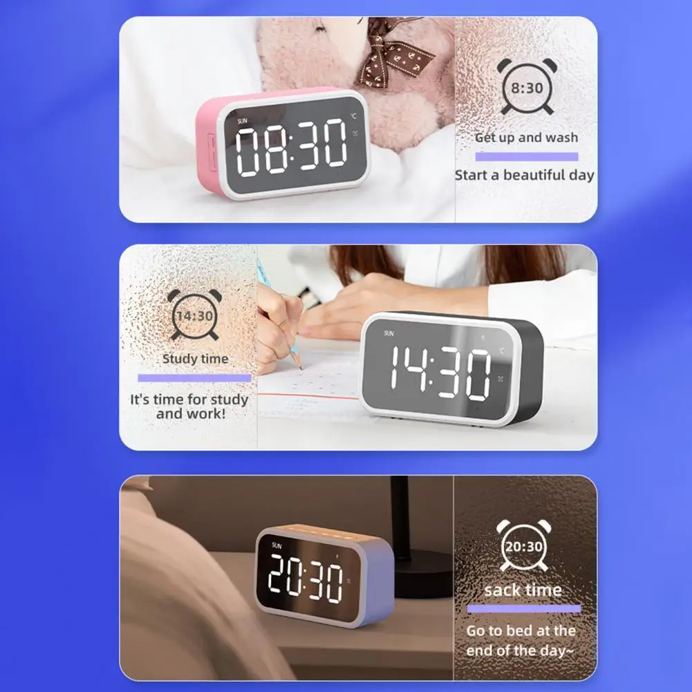 

FM-радио, слот для TF-карты, планшетофон, прямоугольная мини-звуковая коробка, будильник для колледжа, общежития