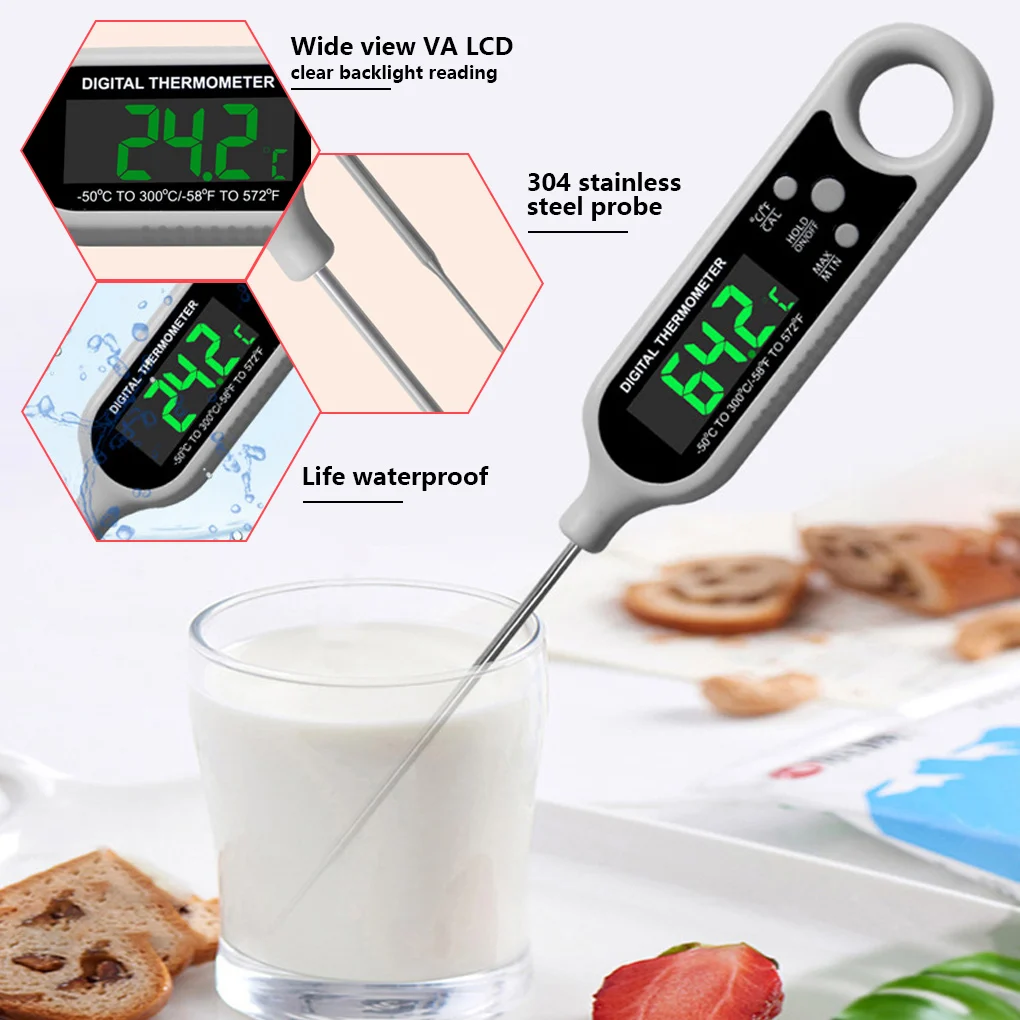 Portable BBQ Cooking Precise Temperature Thermometer Baking Food Gauge