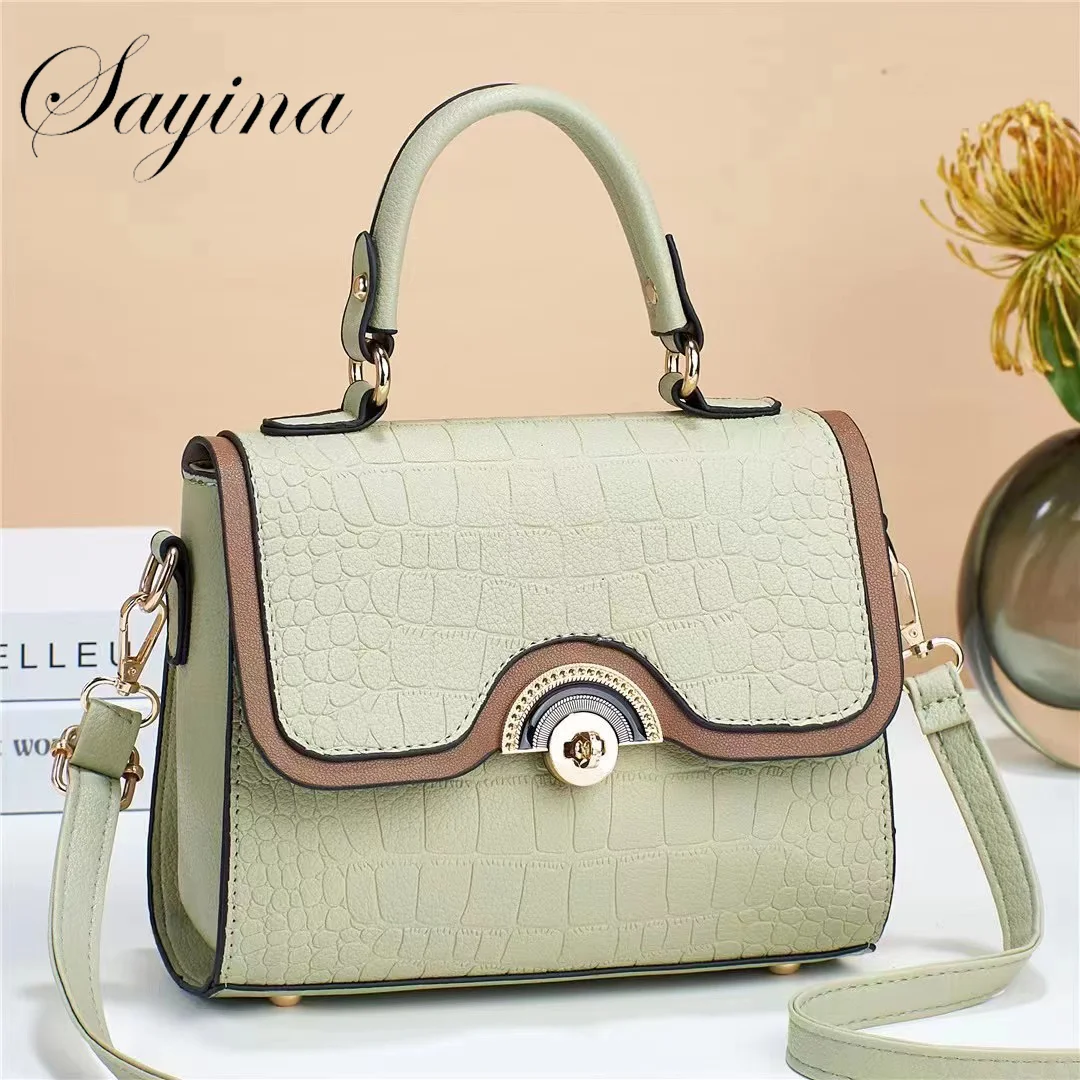 High Quality Ladies Handbags Women Crocodile Top-handle Leather Bag V  Letters Designer Handbag Large Capacity Shoulder Bags 2023