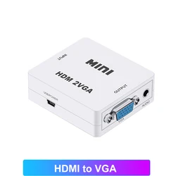 Universal HDMI and AV RCA/VGA Adapter and Converter (HD - MI to VGA White)