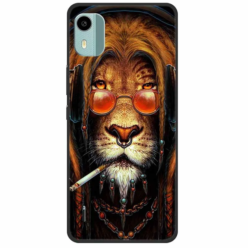 Lions Design Shockproof TPU Silicone Phone Case - Soft Protective Cover