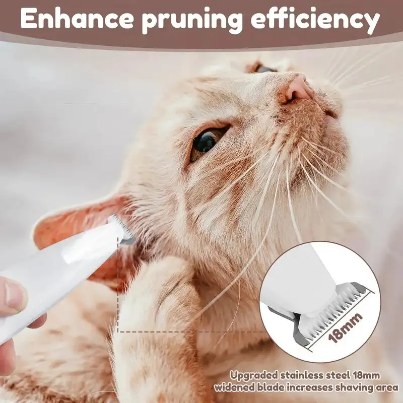 Pet Dog Electric Groomer Trimmer with LED Light Waterproof Pet Foot Hair Trimmer Low Noise Cat Dog Face Foot Ear Hip Paw Shaver pets foot trimmer