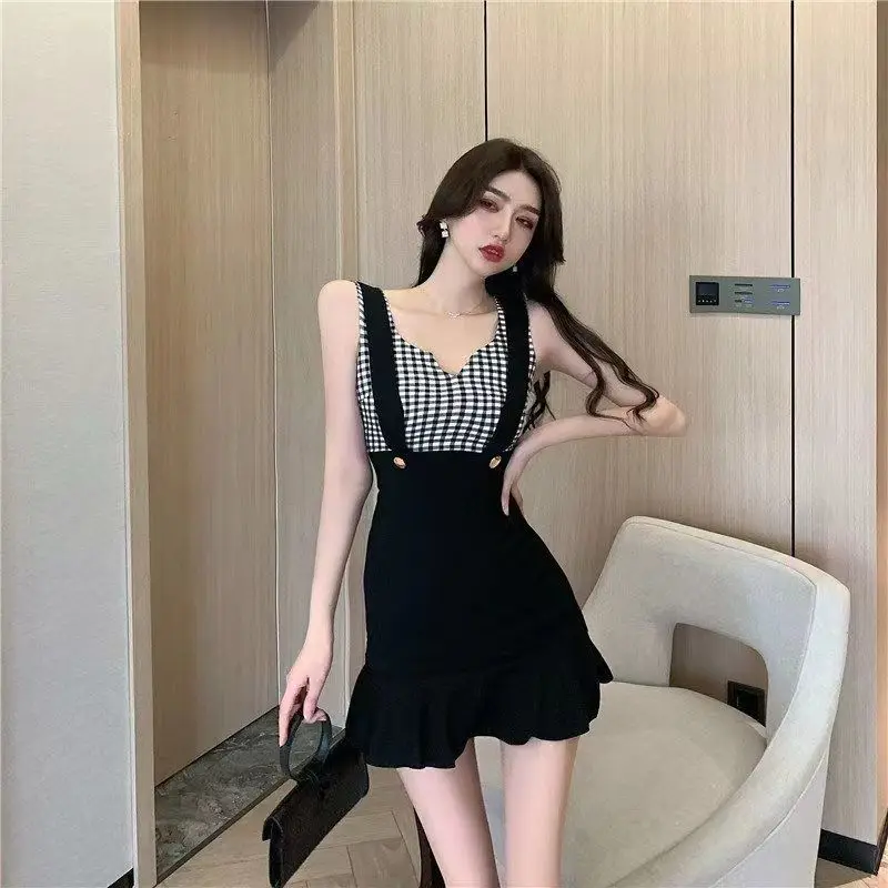 

Clothes Sundress Dresses for Women 2023 Ruffle Short Slip Woman Dress Mini Vintage Summer X Offer Free Shipping New In Promotion